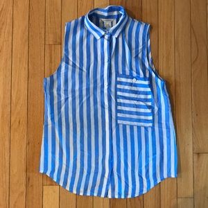Club Monaco blue/white stripe button down shirt